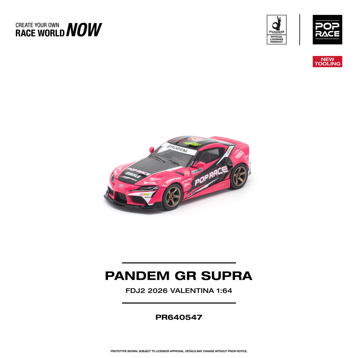 (Pre-Order) Pop Race 1:64 Pandem GR Supra FDJ2 Valentina Piaz – New Tooling PR640547