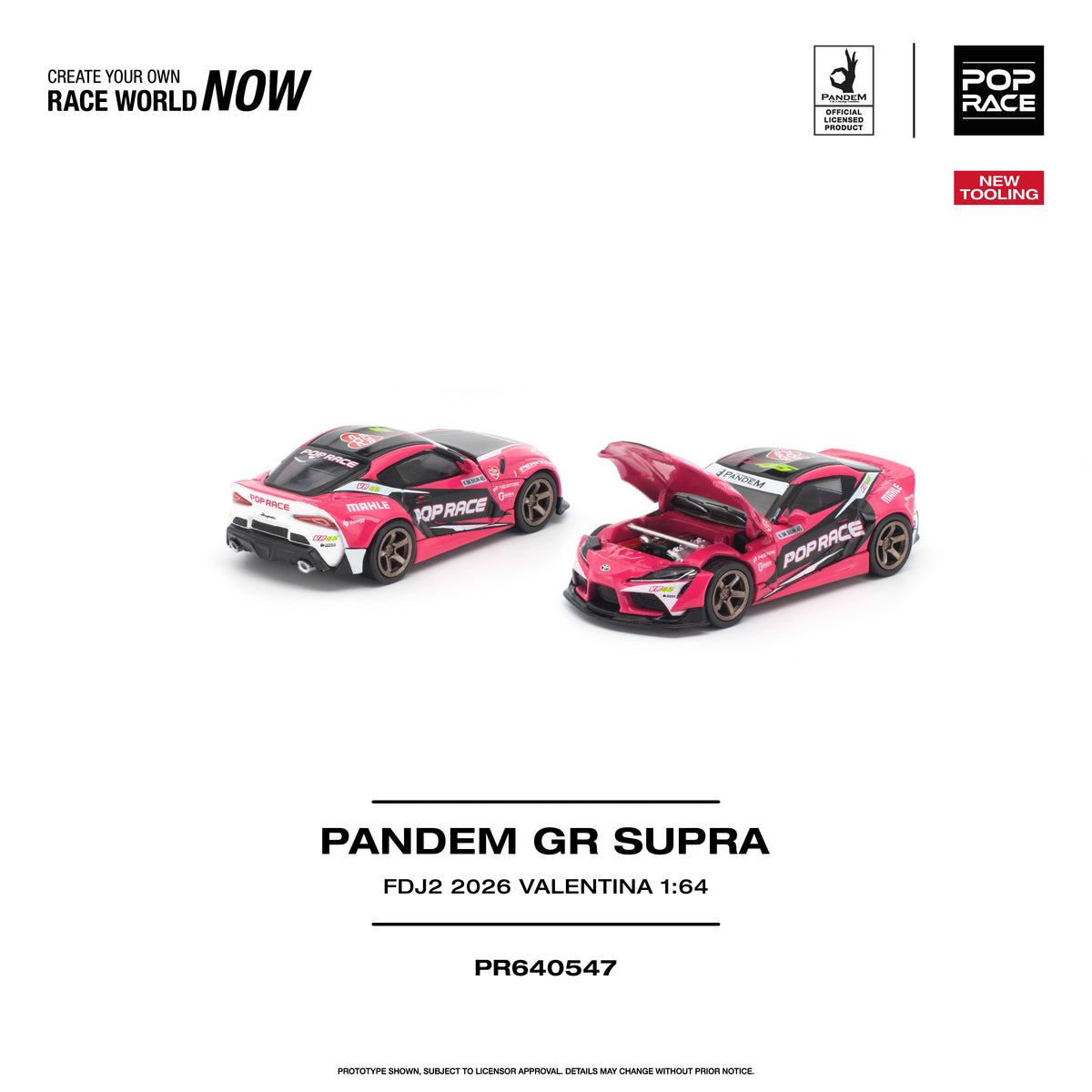 (Pre-Order) Pop Race 1:64 Pandem GR Supra FDJ2 Valentina Piaz – New Tooling PR640547