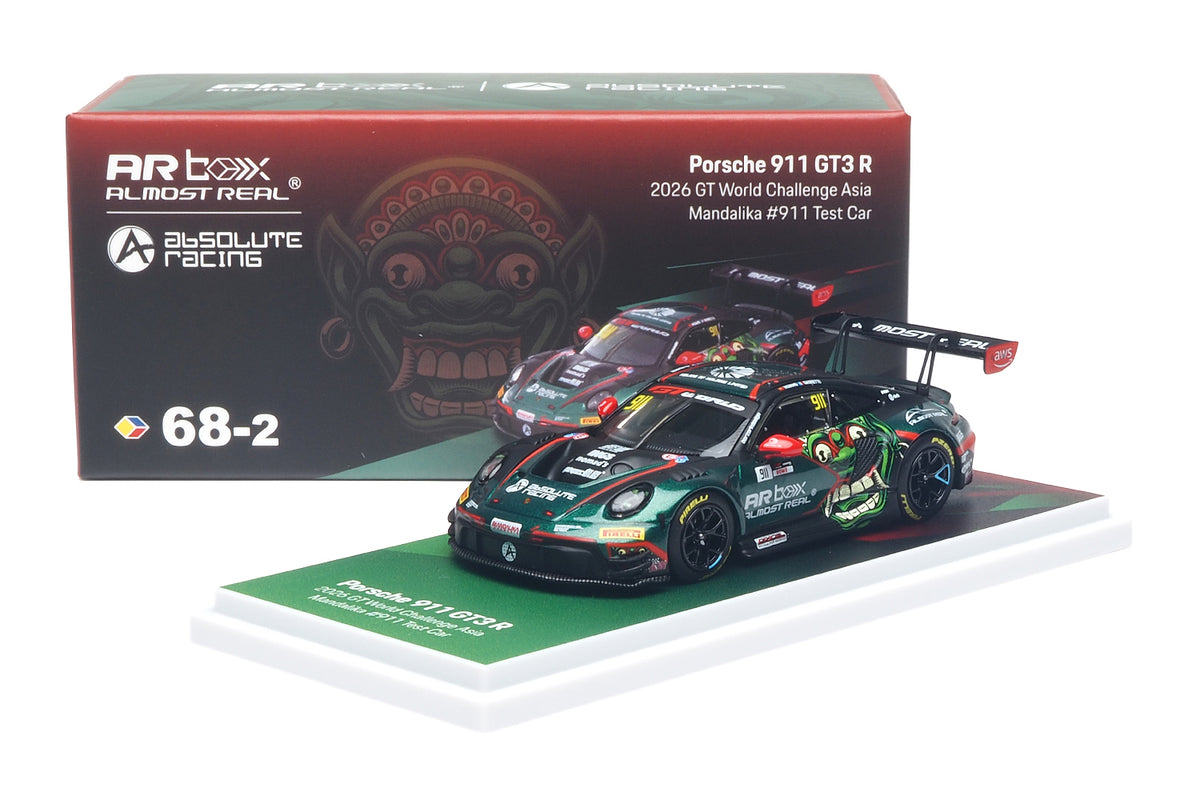 (Pre-Order) Almost Real 1:64 Porsche 911 GT3 R 2026 GT World Challenge Asia Mandalika #911 Test Car 640006011