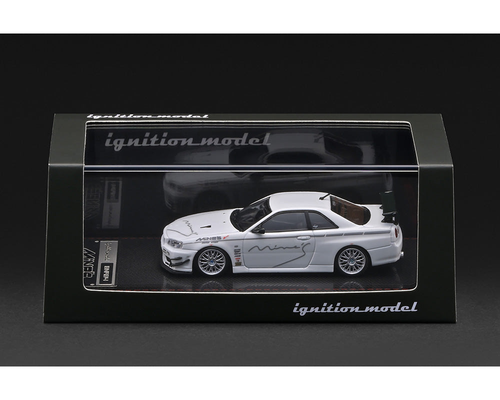 (Pre-Order) Ignition Model 1:64 Nissan Skyline GT-R Mine’s (R34) – White – Limited Edition IG4092