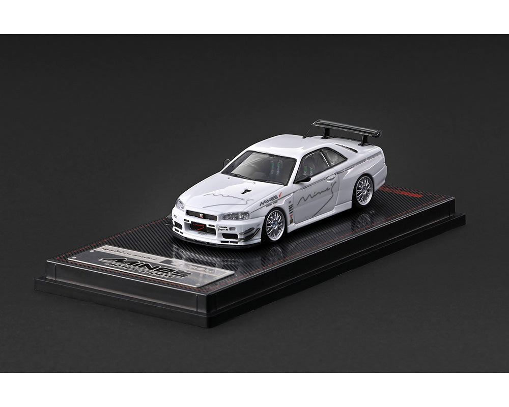(Pre-Order) Ignition Model 1:64 Nissan Skyline GT-R Mine’s (R34) – White – Limited Edition IG4092