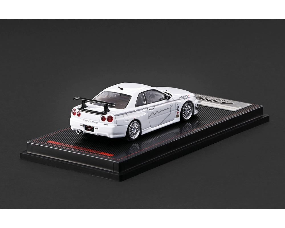 (Pre-Order) Ignition Model 1:64 Nissan Skyline GT-R Mine’s (R34) – White – Limited Edition IG4092