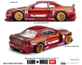 (Pre-Order) Kaido House x Mini GT 1:64 Nissan Skyline GT-R (R34) Tamiya x Kaido House “The Hornet” V2 – M. Red Carbon KHMG315