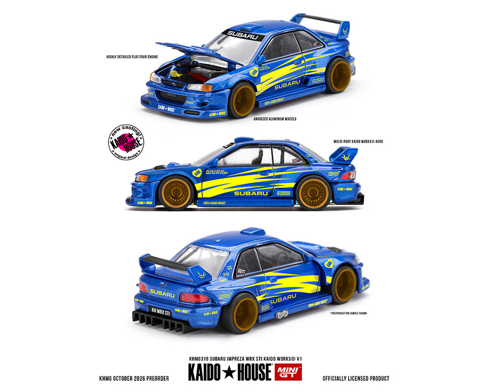 (Preorder) Kaido House x Mini GT Subaru Impreza WRX STI KAIDO WORKS V1 – Blue KHMG318
