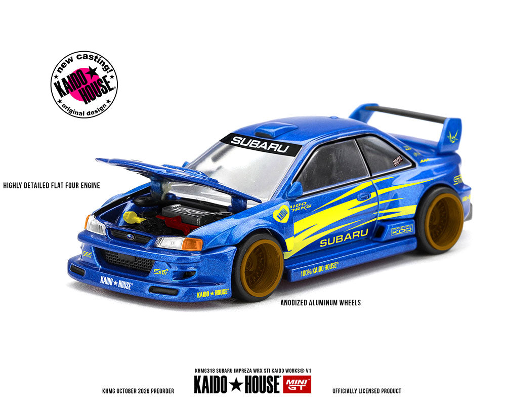 (Preorder) Kaido House x Mini GT Subaru Impreza WRX STI KAIDO WORKS V1 – Blue KHMG318
