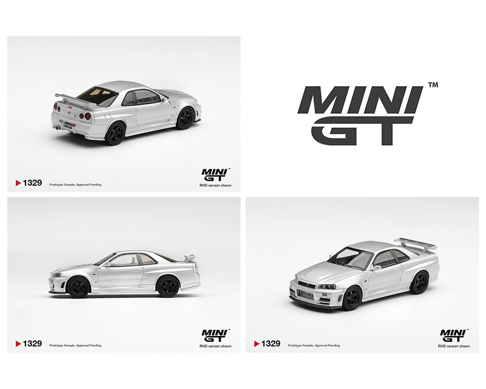 (Pre-Order) Mini GT 1:64 Nissan NISMO R34 GT-R Z-Tune – Z-Tune Silver – Limited Edition MGT01329-BL