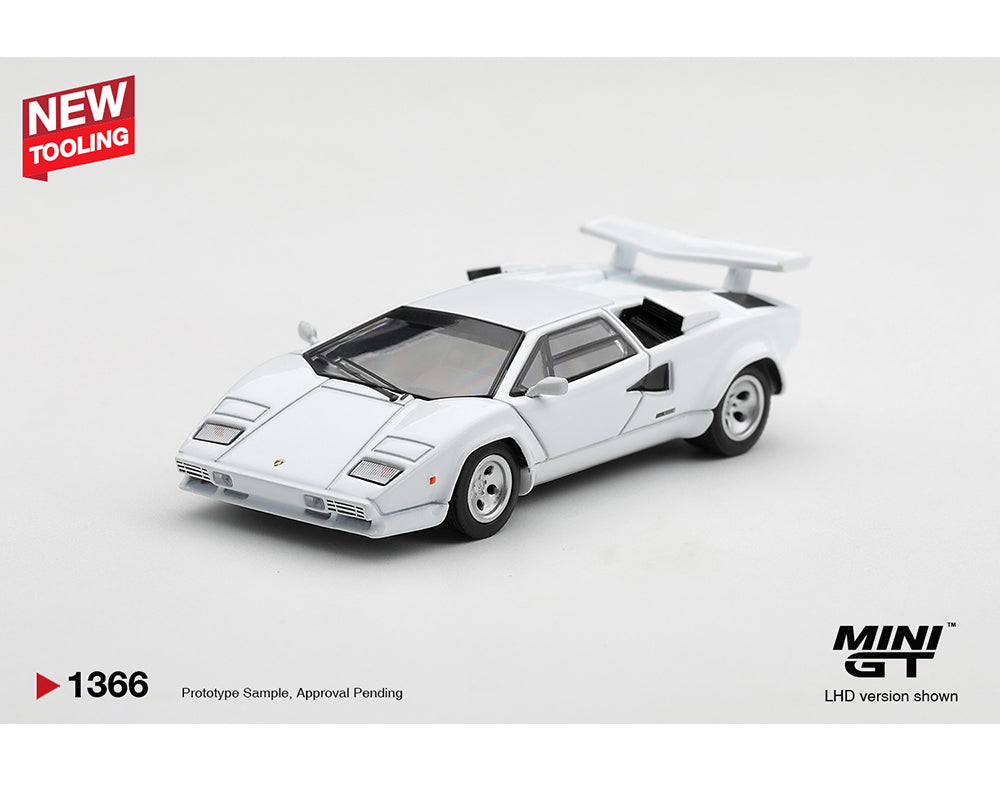 (Pre-Order) Mini GT 1:64 Lamborghini Countach LP500S – White – Limited Edition MGT01366-BL