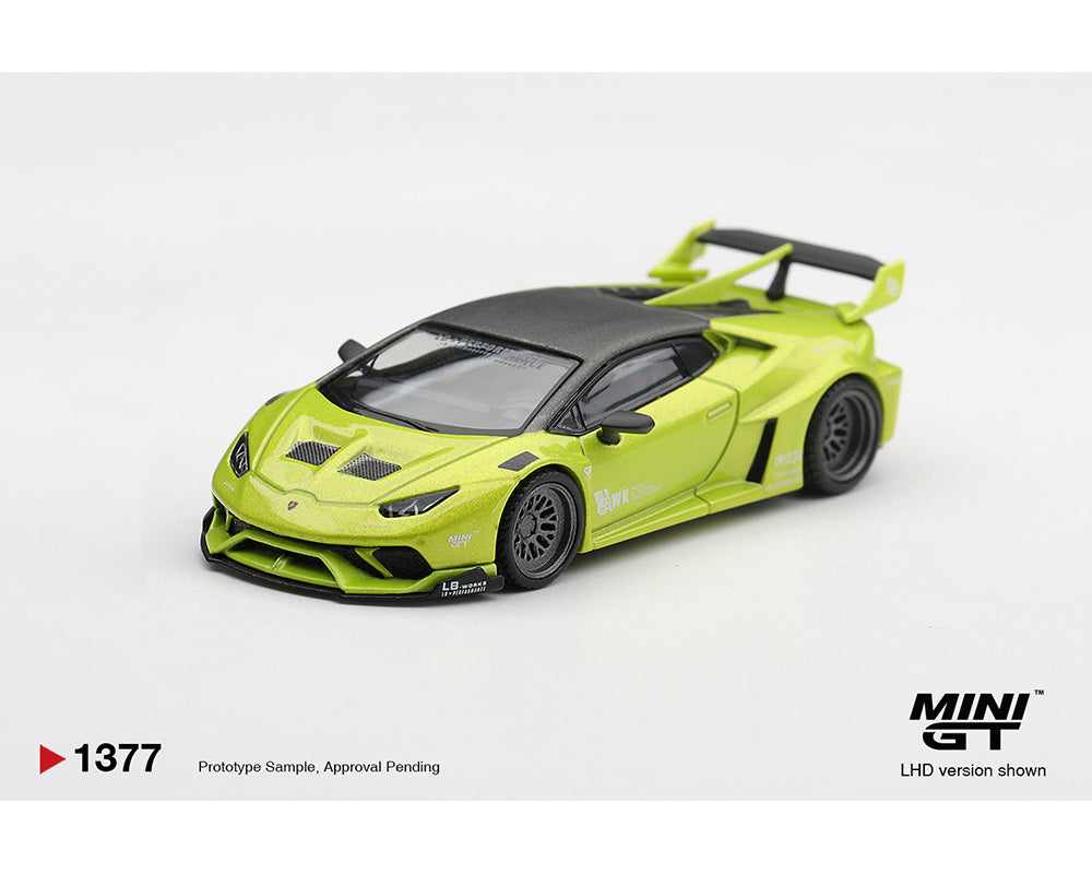 (Pre-Order) Mini GT 1:64 Lamborghini Huracán LB★WORKS – Lime Metallic – Limited Edition MGT01377-BL