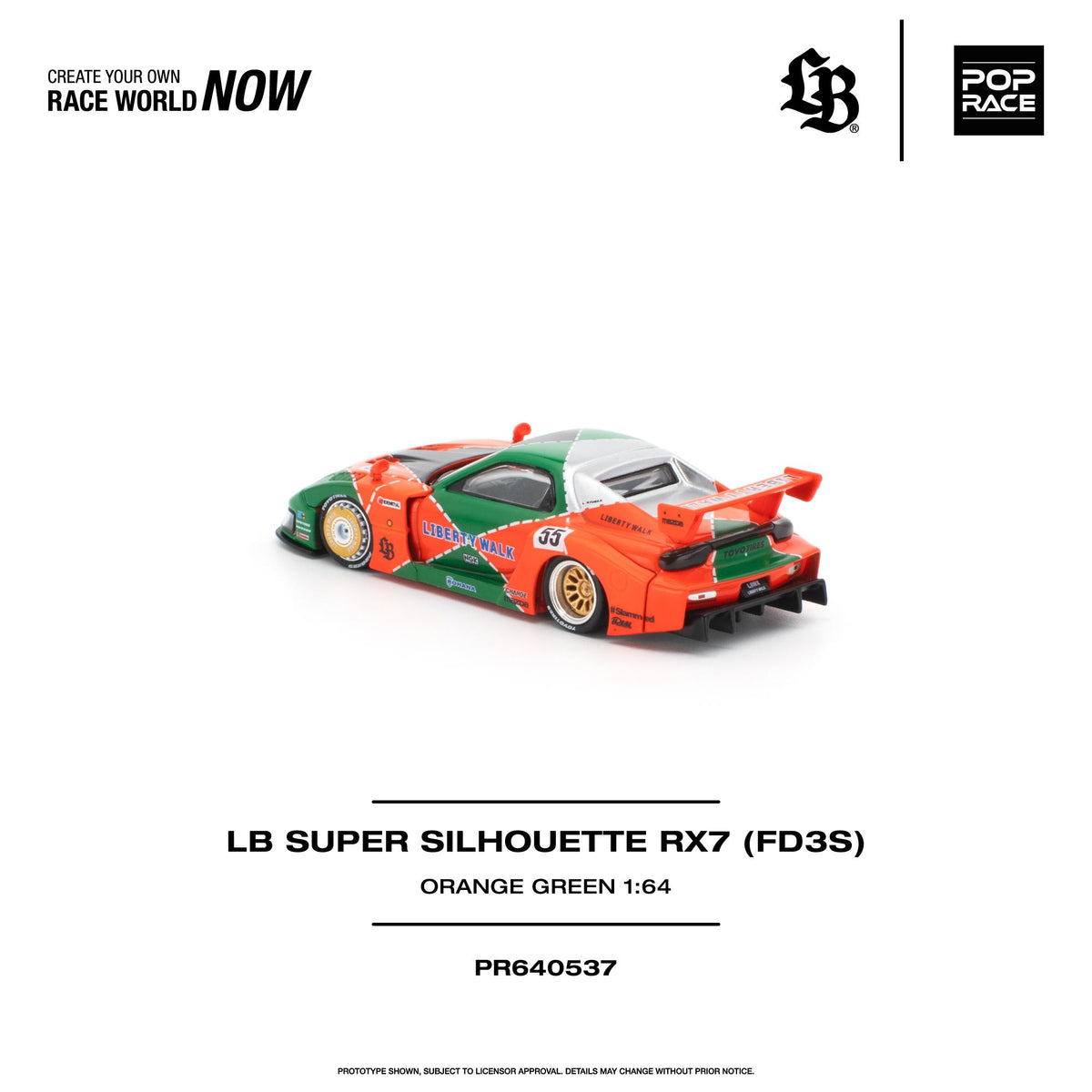 (Pre-Order) Pop Race 1:64 LB Super Silhouette RX-7 (FD3S) PR640537