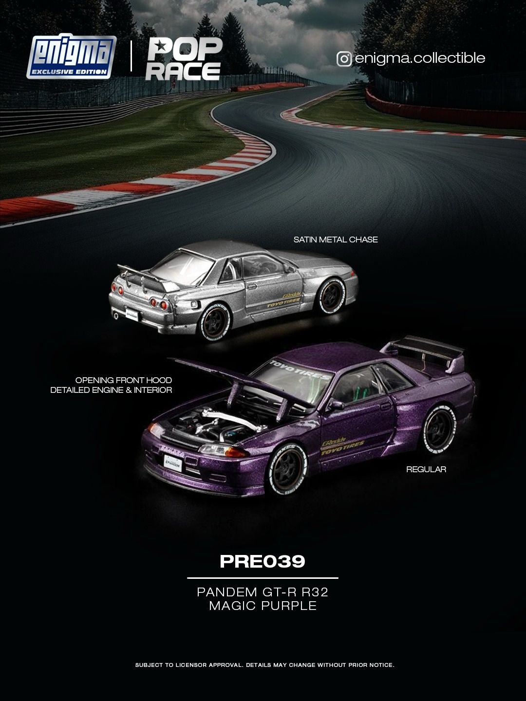(Pre-Order) Pop Race 1:64 Pandem GT-R R32 – Magic Purple – Enigma Exclusive Edition PRE039